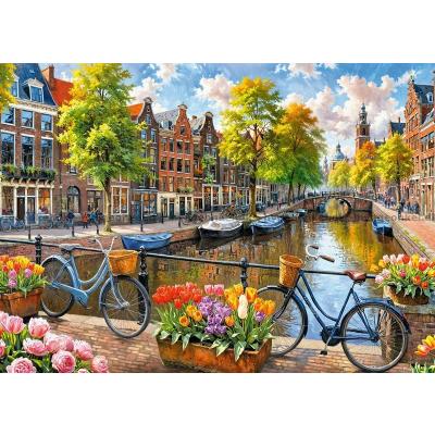 Billede af Amsterdam: Tulipaner, 1000 brikker