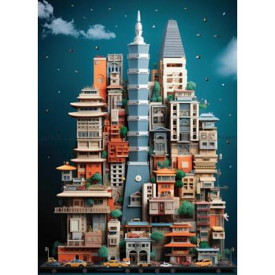 Billede af Bybilledet: Taipei, 1000 brikker