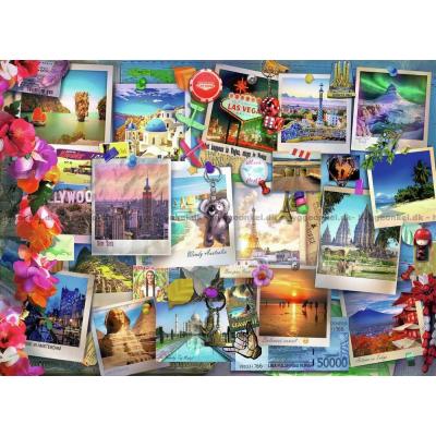 Billede af Collage: Rejs verden rundt, 500 brikker