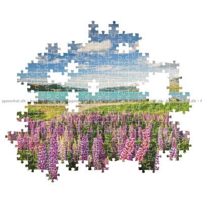 Billede af New Zealand: Lupiner ved Lake Tekapo, 1500 brikker