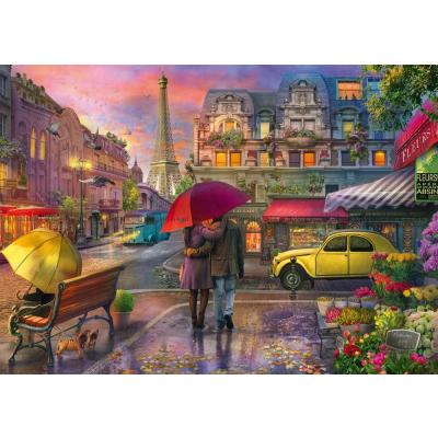 Billede af Paris i regnvejr, 500 brikker