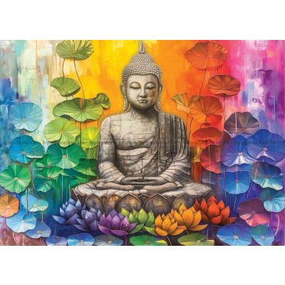 Billede af Farverig Buddha, 1000 brikker