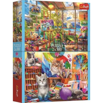 Edurard: Kunstnerisk hygge, 2x500 brikker
