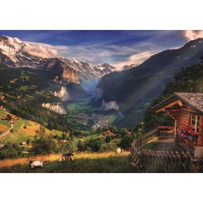 Billede af Schweiz: Lauterbrunnen, 1000 brikker