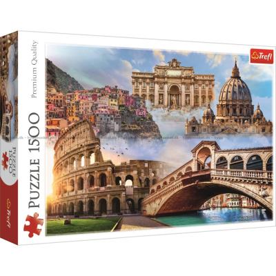 Italien: Populære turistmål, 1500 brikker
