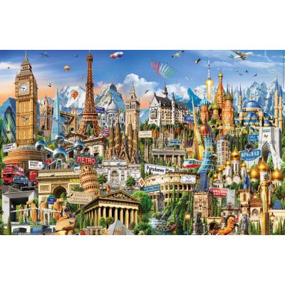 Billede af Europæiske vidundere - Miniature, 1000 brikker