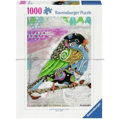 Vingesus i varme farver, 1000 brikker