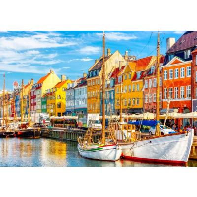 København: Sommerdag i farverige Nyhavn, 1000 brikker