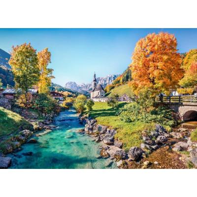 Tyskland: Ramsau ved efterårstide, 500 brikker