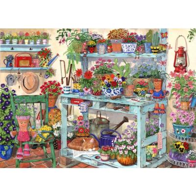 Billede af Hall: Lur blandt potter og planter, 1000 brikker