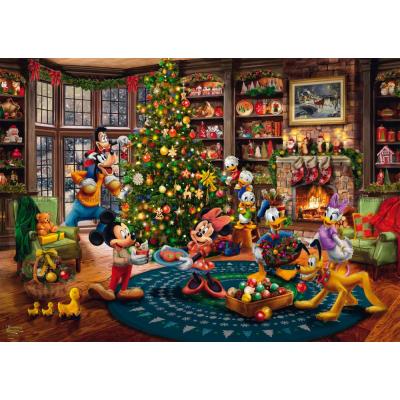 Billede af Disney: Kinkade - Mickey og Minnie pynter træet, 1000 brikker