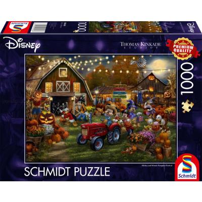 Disney: Kinkade - Mickey og Minnie holder efterårsfest, 1000 brikker