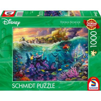 Disney: Kinkade - Den lille Havfrue - Ursula, 1000 brikker