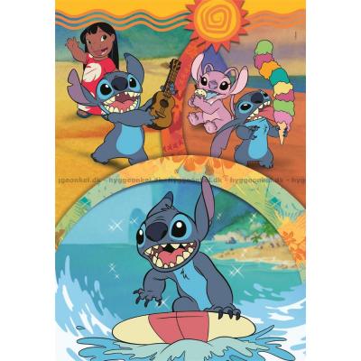 Billede af Disney: Stitch - Surf og sjov i solen, 104 brikker