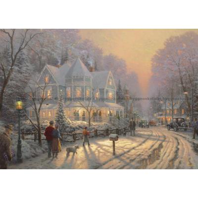 Billede af Kinkade: Julelys i vinternatten, 1000 brikker