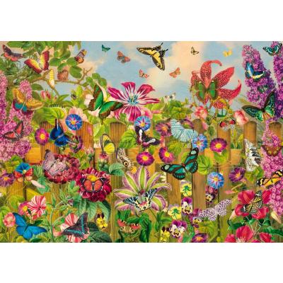 Billede af Stewart: Sommerfugle i blomstrende have, 2000 brikker