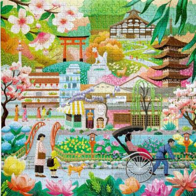 Billede af Kyoto: Templer blandt træer og blomster, 1000 brikker