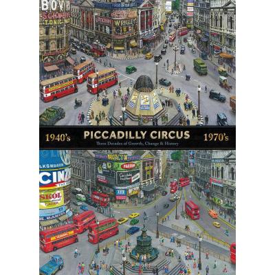 Billede af Piccadilly før og nu, 1000 brikker
