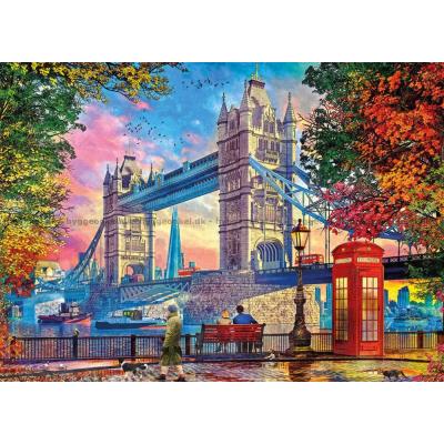 Billede af Davison: Aftenlys over Tower Bridge, 1000 brikker
