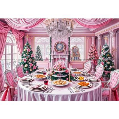 Billede af Rosa julefest, 1000 brikker