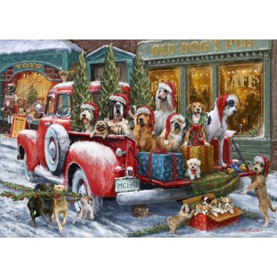 Billede af Corti: Julehunde, 500 brikker