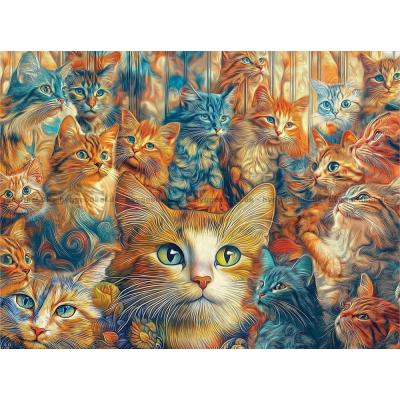 Billede af Kunstneriske katte, 1000 brikker
