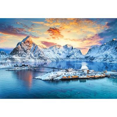 Billede af Norge: Morgenlys over Lofoten, 1000 brikker
