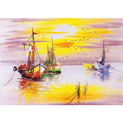 Både i solnedgangen, 500 brikker