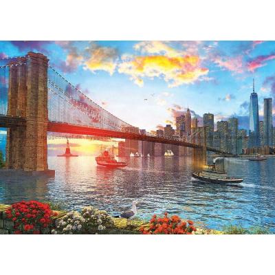 Davison: Solnedgang over New York, 1000 brikker