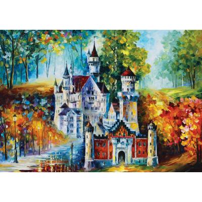 Afremov: Efterårsmagi ved Neuschwanstein, 1500 brikker