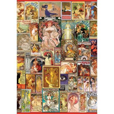 Art nouveau plakater, 1500 brikker