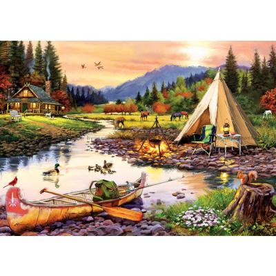 Lejrliv ved floden, 3000 brikker