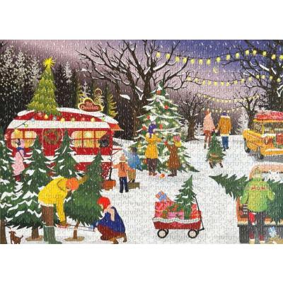 Billede af Julekalender: Jagten på det perfekte juletræ, 24x42 brikker