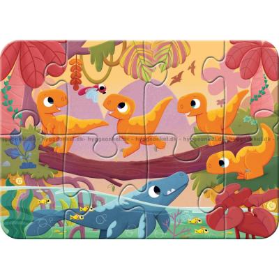 Billede af Glade dinosaurer, 4 i 1, 2 brikker