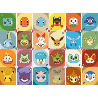 Billede af Pokemon: Venner i ramme, 100 brikker