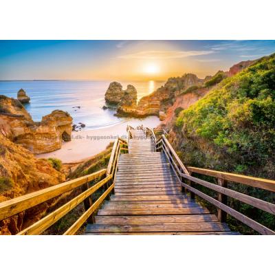 Billede af Trappe mod solnedgangen, Algarve, 1000 brikker
