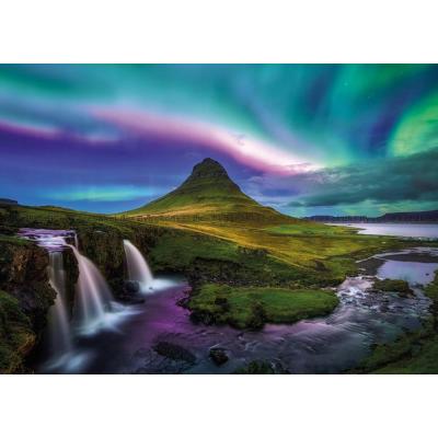 Billede af Nordlys over Kirkjufell, Island, 1000 brikker