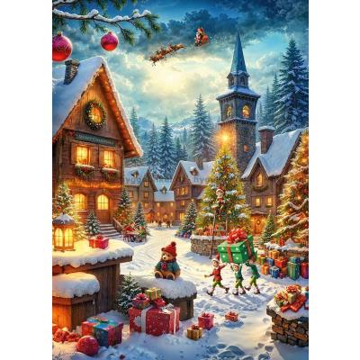 Billede af Nisserne i julebyen, 1000 brikker