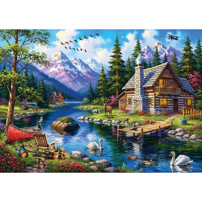 Billede af Idyl ved floden, 3000 brikker