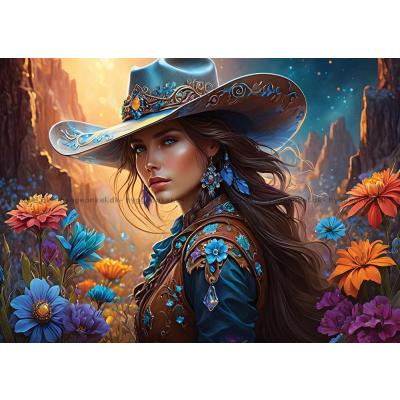 Billede af Cowgirlens verden, 2x500 brikker