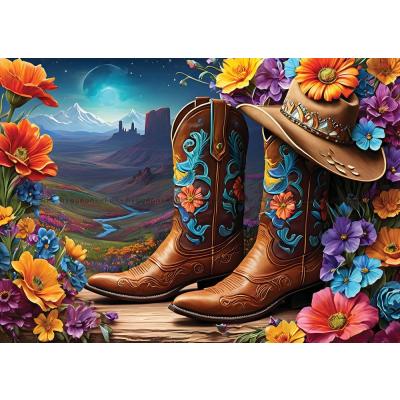 Billede af Cowgirlens verden, 2x500 brikker