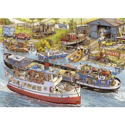 Billede af Göbel & Knorr: Sommerdag ved havnen, 1000 brikker