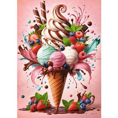 Billede af Overdådig isvaffel, 1000 brikker