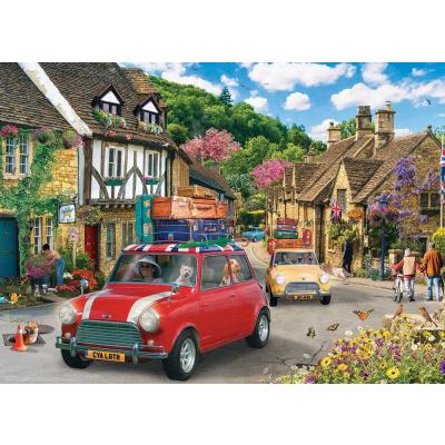 Billede af Sommerudflugt i Mini Cooper, 1000 brikker