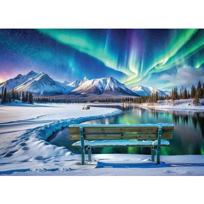 Billede af Nordlys over Yukon, Canada, 1000 brikker