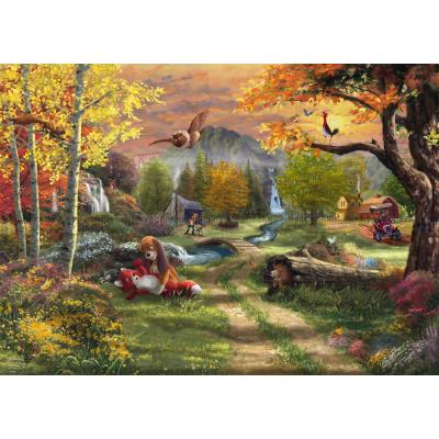 Billede af Disney: Kinkade - Mads og Mikkel, 1000 brikker