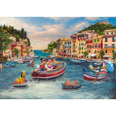 Billede af Disney: Kinkade - Mickey og Minnie i Italien, 1000 brikker