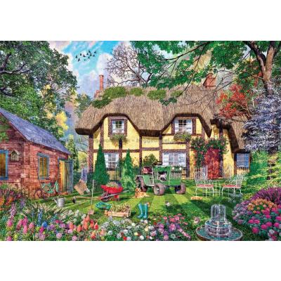 Billede af Davison: Blomsteridyl ved det gamle hus, 1000 brikker