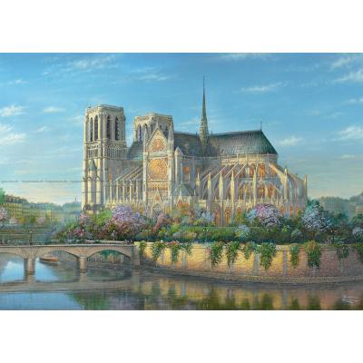 Billede af Kinkade: Forår ved Notre Dame, 1000 brikker