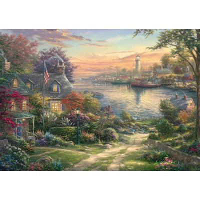Billede af Kinkade: Aftenlys ved kysten, 1000 brikker